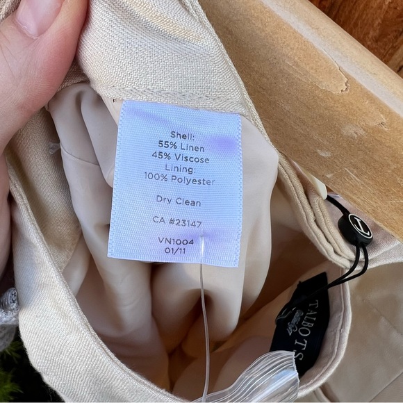 NWT Cream Beige Linen Viscose Trouser Pants 🌿 - Picture 11 of 12